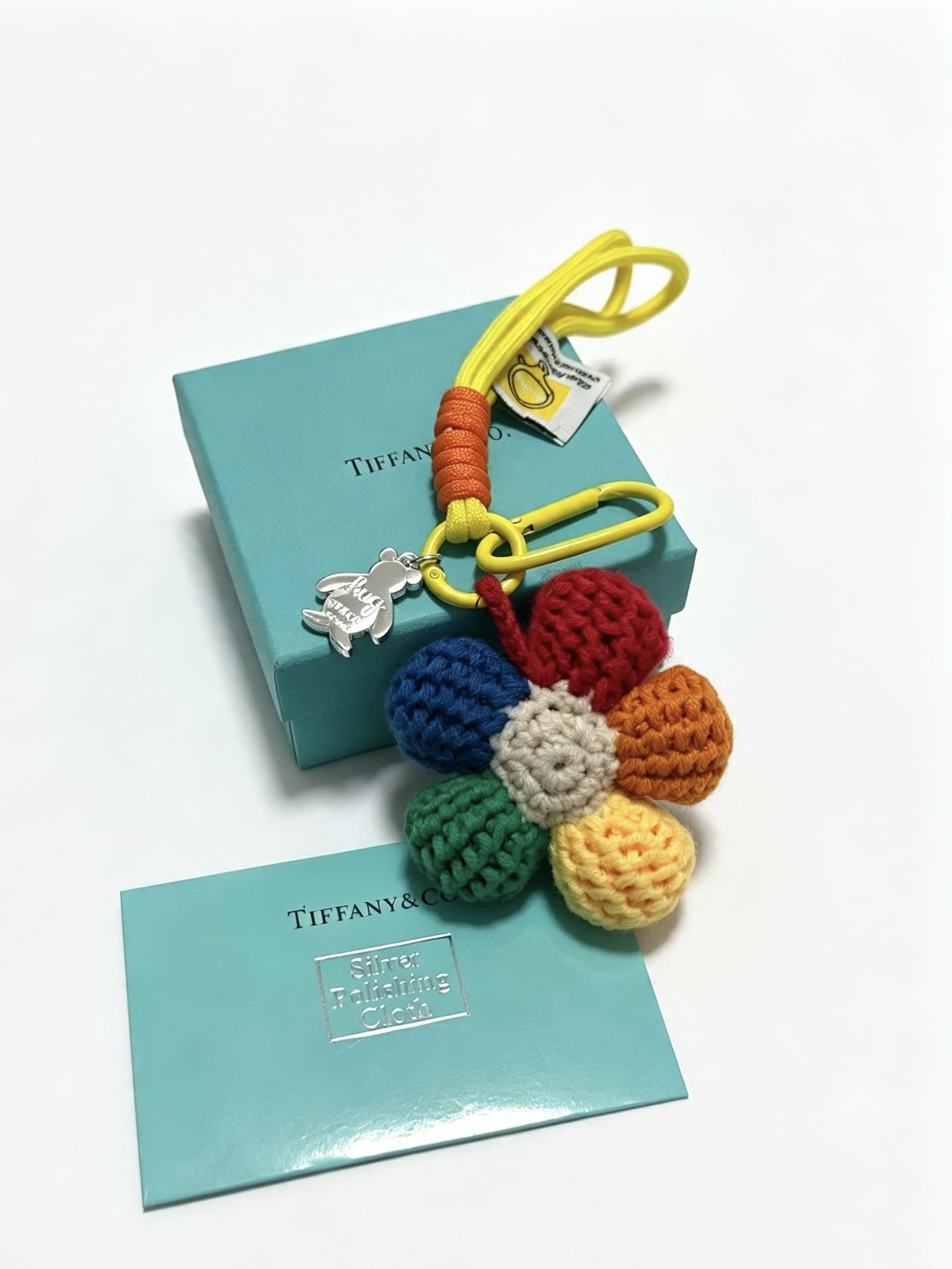 Tiffany & Co. Crochet Flower Charm Keychain
